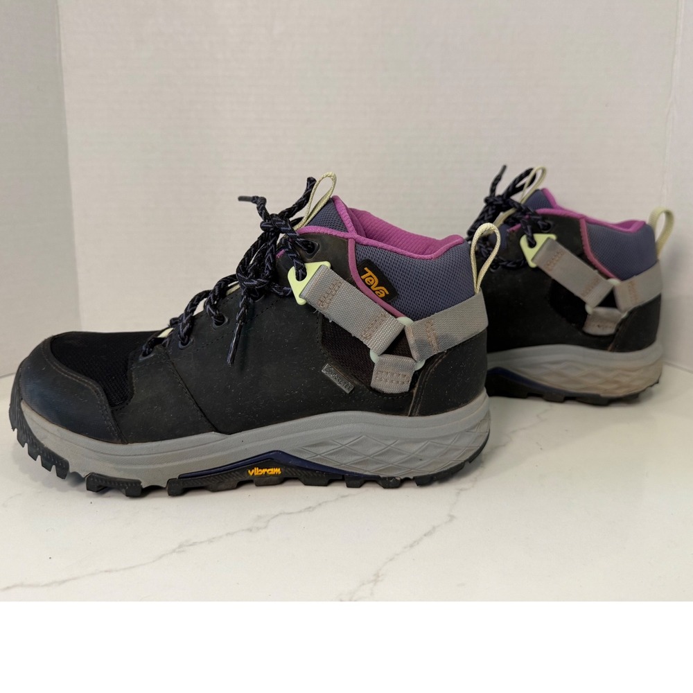 Teva Grandview GTX Waterproof Hiking Boots Black Purple Vibram 1106832 Womens 8 - Picture 2 of 7